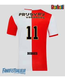 Feyenoord Goncalo Borges #11 Tricou Fotbal Replică 2025-26 Barbati Acasa